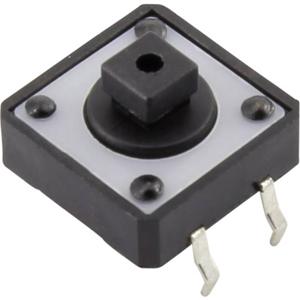 TRU COMPONENTS YST-1103T Druktoets 12 V/DC 0.05 A 1x uit/(aan) Moment (l x b) 12 mm x 12 mm 1 stuk(s)