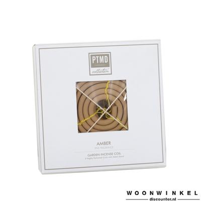 PTMD Incense coil Amber 4 pcs with holder L