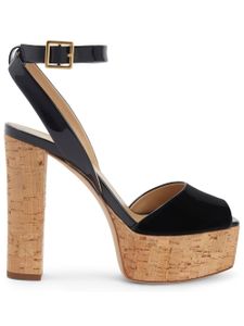 Giuseppe Zanotti sandales Betty 140 mm en cuir - Noir