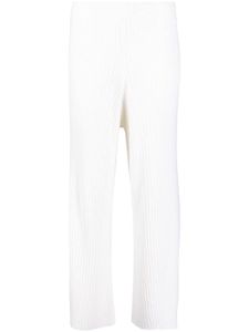 Allude pantalon en cachemire à coupe ample - Blanc