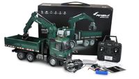 Amewi 22568 Arocs Kranwagen 1:14 Elektro RC truck RTR Incl. accu en laadkabel, Met geluidsfunctie, Met lichteffect - thumbnail