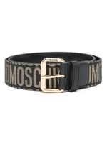 Moschino ceinture à logo en jacquard - Noir - thumbnail