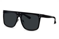 CWI zonnebril dames rechthoekig volledig omrand cat.3 zwart/zwart