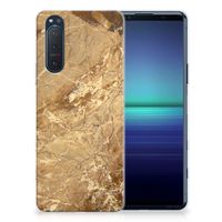 Sony Xperia 5II TPU Siliconen Hoesje Marmer Creme