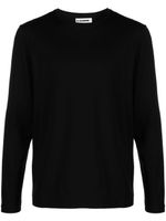 Jil Sander t-shirt en coton à manches longues - Noir