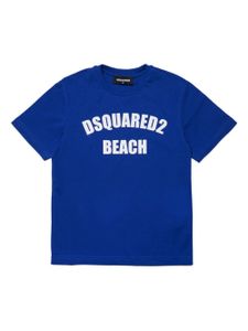 DSQUARED2 KIDS t-shirt en coton à logo imprimé - Bleu