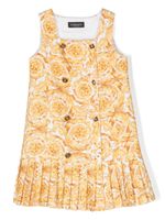 Versace Kids robe à imprimé graphique - Blanc