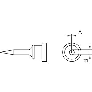 Weller LT-1S Soldeerpunt Ronde vorm, lang Grootte soldeerpunt 0.2 mm Inhoud: 1 stuk(s)