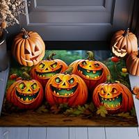 halloween decoraties enge pompoenen deurmat keukenmat vloermat antislip gebiedskleed oliebestendig tapijt binnen buiten mat slaapkamer decor badkamer mat entree tapijt Lightinthebox - thumbnail