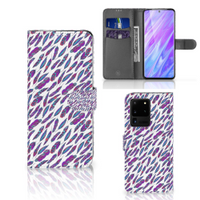 Samsung Galaxy S20 Ultra Telefoon Hoesje Feathers Color - thumbnail