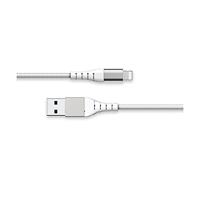 Force Power Lite USB-A/Micro-USB-oplaadkabel, met nylon, gevlochten, 2 m, wit