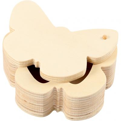 Creotime sieradendoosje/bewaardoosje vlinder unisex 10 x 4 cm