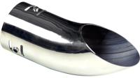 AutoStyle uitlaatsierstuk gebogen 35 66 mm 17 cm RVS chroom