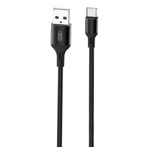 XO NB143 USB naar USB-C oplaadkabel - 2,4A, 1m - Zwart