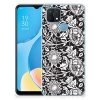 OPPO A15 TPU Case Black Flowers