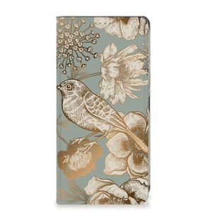 Smart Cover voor Nokia XR21 Vintage Bird Flowers