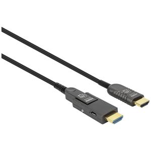 Manhattan 355513 HDMI-kabel HDMI Aansluitkabel HDMI-A-stekker, HDMI-micro-D-stekker 20 m Zwart 4K UHD