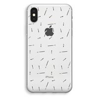 Hipster stripes: iPhone X Transparant Hoesje - thumbnail