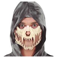 Horror masker skelet tanden - PVC - volwassenen - Halloween - doodskop - verkleedmasker - thumbnail