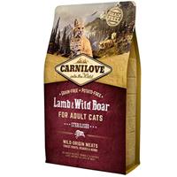 Carnilove Carnilove Lamb & Jabali Adult Gesteriliseerd Kattenvoer, 400 g, Verpakking van 13 x 30,77 g, Totaal: 400 g