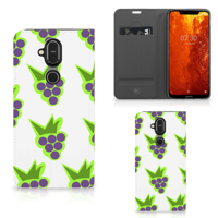 Nokia 8.1 Flip Style Cover Druiven