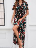 Casual Regular Fit Floral Dress With No