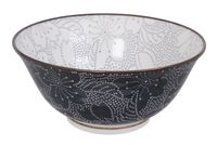 Tokyo Design Studio - Mixed Bowls - Zwart/Grijze Kom - Sakura - 14.8 x 6.8cm 500ml - thumbnail