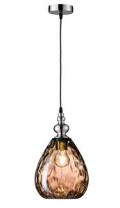 Fischer & Honsel Oosterse hanglamp Uller met amber glas 69565