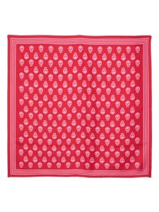 Alexander McQueen foulard Biker Skull en soie à motif graphique - Rouge