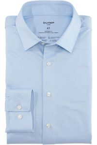 OLYMP Luxor 24/Seven Modern Fit Jersey shirt blauw, Motief