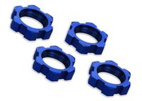 Wheel Nuts, Splined, 17mm, Serrated (Blue-Anodized) (4)