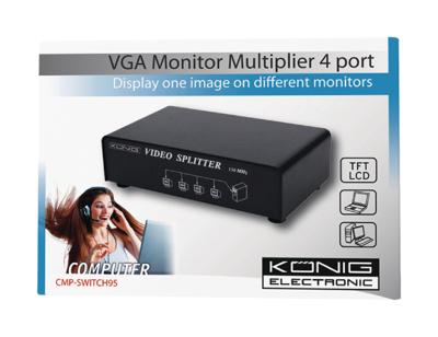 4-poort VGA splitter 4-poort VGA splitter