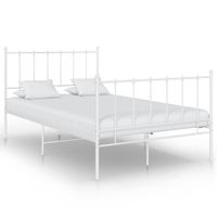 Bedframe metaal wit 120x200 cm - thumbnail