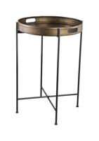 PTMD Bijzettafel 'Taren', Metaal, 74 x 50 x 50cm, kleur Goud