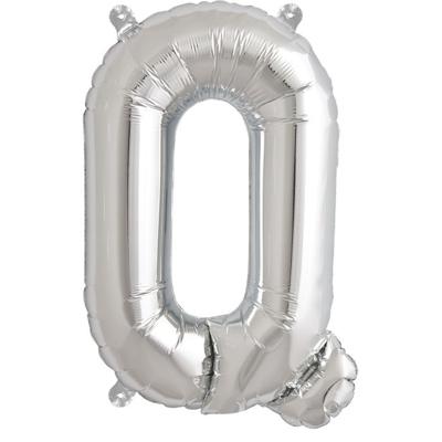 40cm Folieballon Letter Q Zilver 40cm Folieballon Letter Q Zilver