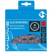 M-Wave Ketting 11-speed, 1/2x11/128 116L zilver anti-roest (hangverpakking) - thumbnail