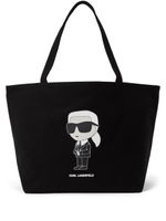 Karl Lagerfeld sac cabas Ikonik à logo imprimé - Noir - thumbnail