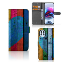 Motorola Moto G100 Book Style Case Wood Heart - Cadeau voor je Vriend - thumbnail