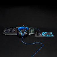 Nedis GCK41100BKUS Gaming Combo Kit 4 In 1 Toetsenbord, Koptelefoon, Muis, Muismat - thumbnail