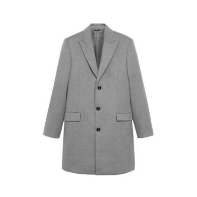 Mango Man jas met wol grijs