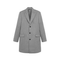 Mango Man jas met wol grijs