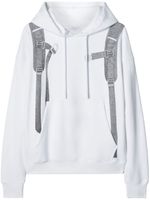 Off-White backpack-print cotton hoodie - Blanc