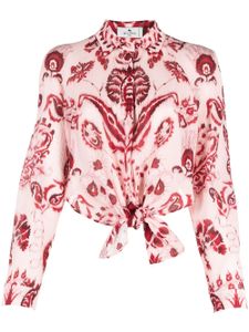 ETRO chemise crop à motif cachemire - Rose