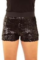 Hotpants met pailletten zwart