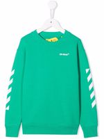 Off-White Kids pull à logo poitrine - Vert