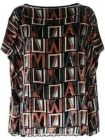 Antonio Marras blouse à logo imprimé - Noir