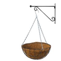 Hanging basket 35 cm met metalen muurhaak en kokos inlegvel