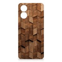 Bumper Hoesje voor OPPO A17 Wooden Cubes