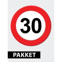 Verkeersbord  30 jaar versiering pakket   - - thumbnail