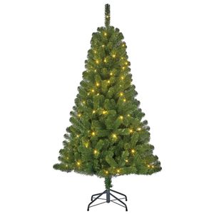 Groene led verlichte kerstboom/kunstboom 120 cm   -